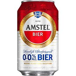 Foto van Amstel pilsener 0.0 bier blik 330ml bij jumbo