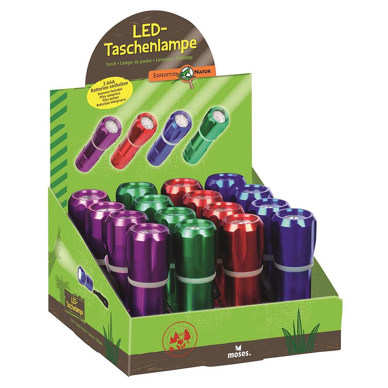 Foto van Moses expeditie natuur power led zaklamp 4 assorti