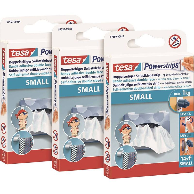 Foto van Tesa powerstrips® small powerstrips small wit