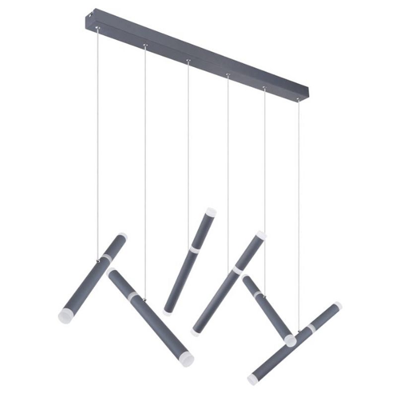 Foto van Industriële hanglamp kelsy - l:105cm - led - metaal - zwart