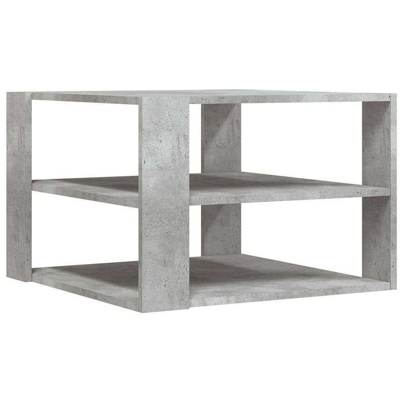 Foto van Vidaxl salontafel 59,5x59,5x40 cm bewerkt hout betongrijs