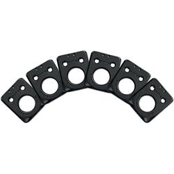 Foto van Graph tech prt-952-201-b0 ratio invisomatch f-style mounting plates 2-pin hole black (set van 6)