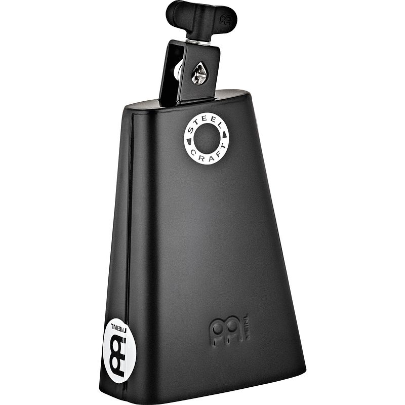 Foto van Meinl scl70b-bk steel craft classic rock cowbell 7 inch