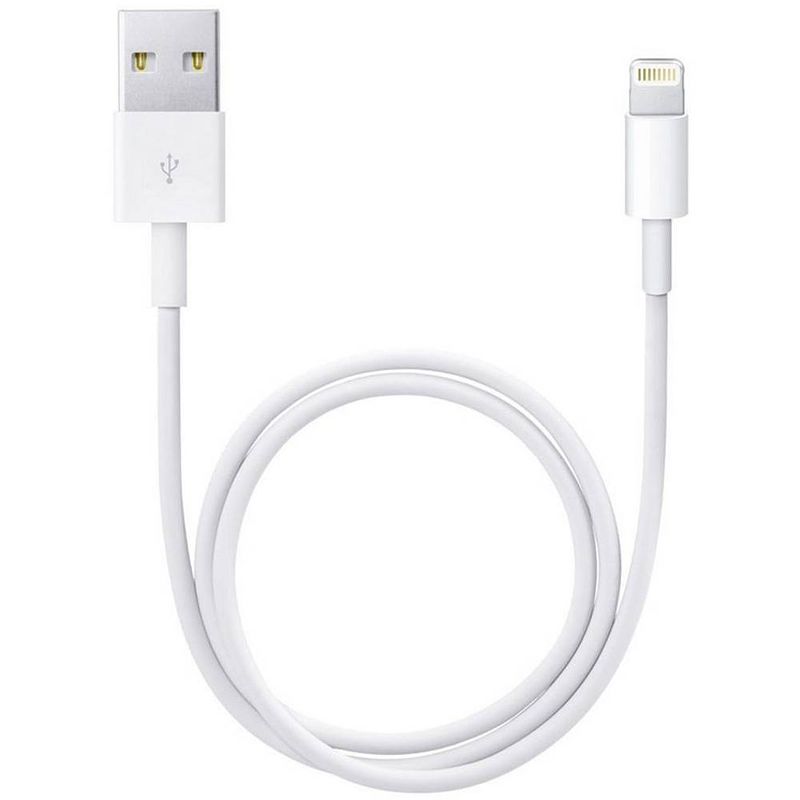 Foto van Apple apple ipad/iphone/ipod aansluitkabel [1x usb-a 2.0 stekker - 1x apple dock-stekker lightning] 0.50 m wit