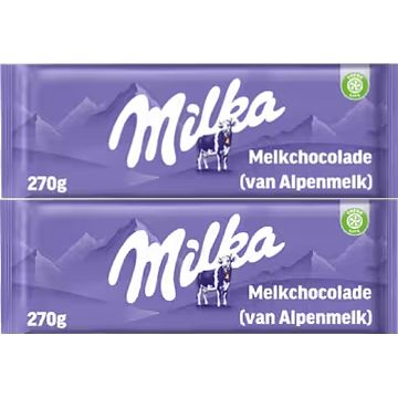 Foto van Milka mmmax chocoladereep alpenmelk 2 x 270g bij jumbo