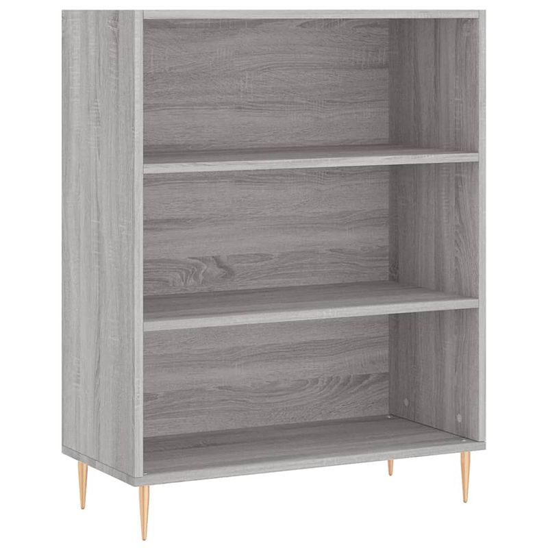 Foto van Vidaxl boekenkast 69,5x32,5x90 cm bewerkt hout grijs sonoma eikenkleur