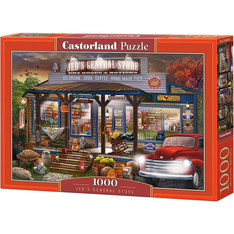 Foto van Castorland legpuzzel jeb's general store 68 cm 1000 stukjes