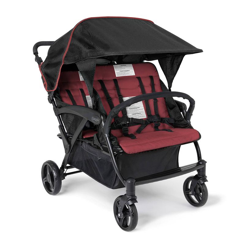 Foto van Gaggle odyssey 4x4 quad kinderwagen voor 4 kinderen in rood/zwart