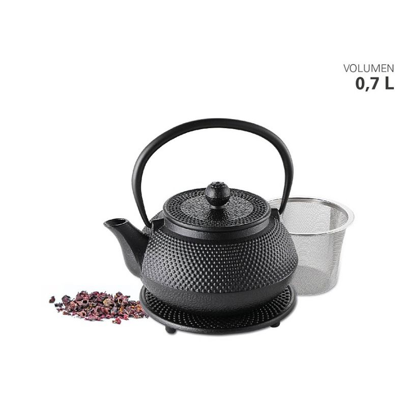 Foto van Weis - theepot, zwart - gietijzer - 700 ml - weis