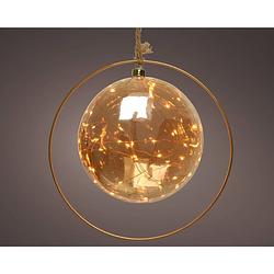 Foto van Lumineo - microled bal bo d20h20 cm amber/warm kerstverlichting