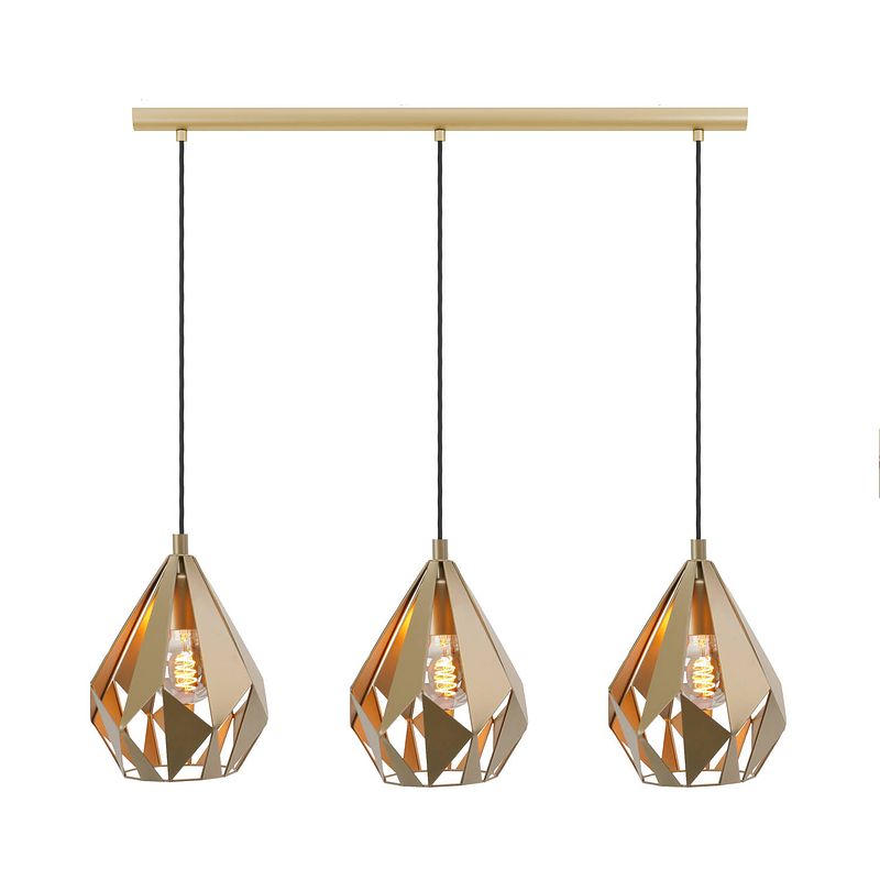 Foto van Eglo carlton hanglamp - e27 - 80,5 cm - goud - staal