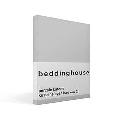 Foto van Beddinghouse percale katoen kussenslopen (set van 2) - 100% percale katoen - 60x70 cm - standaardmaat - grey