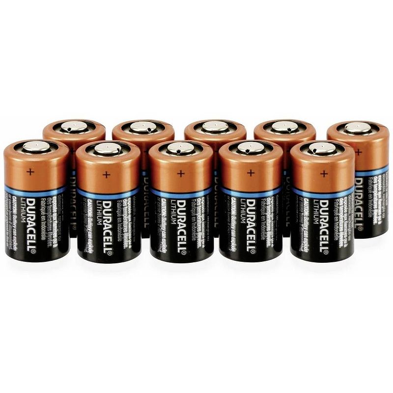 Foto van Duracell dcr2 cr2 fotobatterij lithium 800 mah 3 v 10 stuk(s)