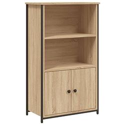 Foto van Hoge kast 62x32x103,5 cm bewerkt hout sonoma eikenkleurig