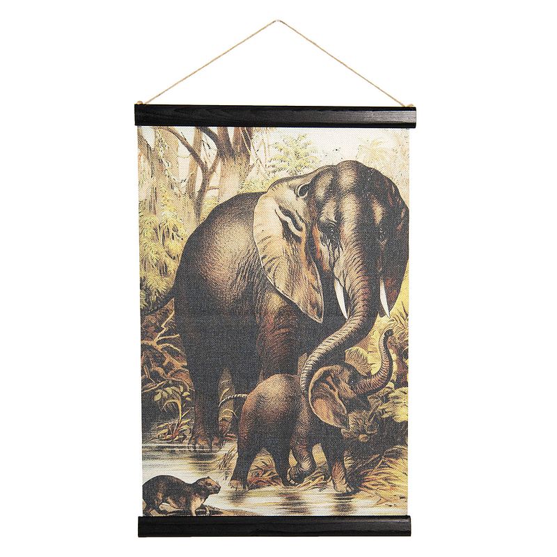 Foto van Clayre & eef wandkaart dieren 40*2*60 cm 6wk0033