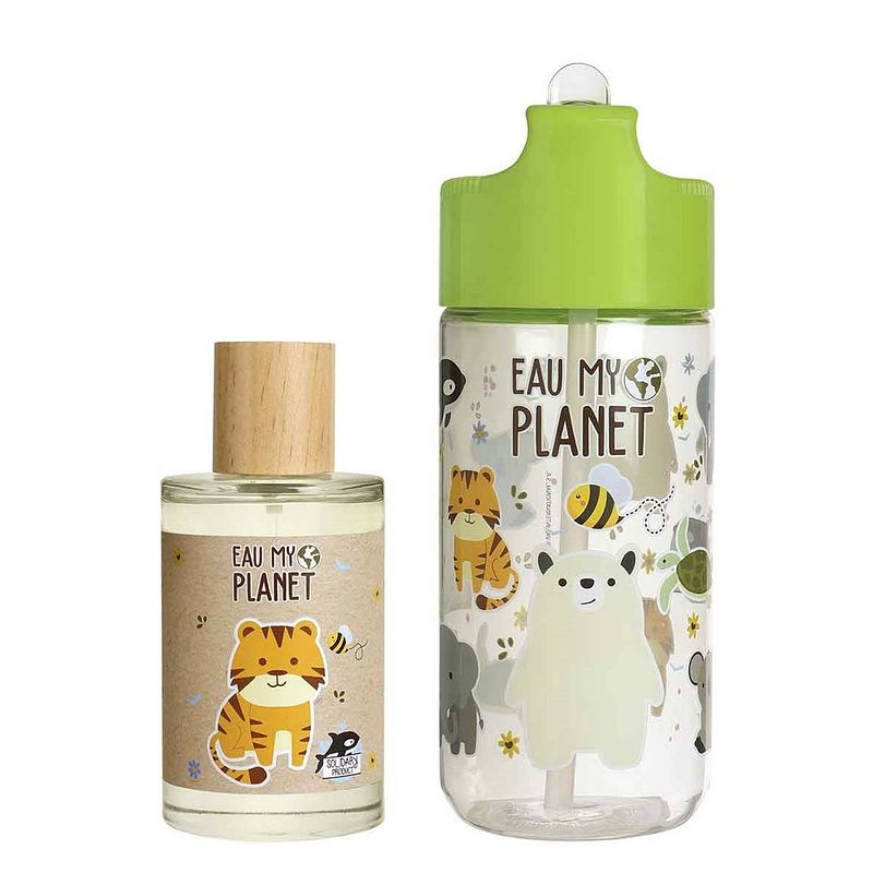 Foto van Eau my planet geschenkset - eau de toilette100 ml & drinkfles kinderen - vegan & 95% natuurlijke ingrediënten