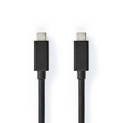 Foto van Nedis usb-kabel - zwart - 1.00 m