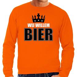 Foto van Wij willem bier sweater oranje voor heren - koningsdag truien l - feesttruien