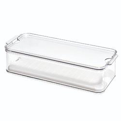 Foto van Idesign - opbergbox koelkast, 40 x 16 x 9,6 cm, stapelbaar, kunststof, transparant - idesign crisp