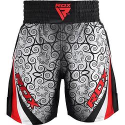 Foto van Rdx sports bss boxing training shorts satin r1 - rood - l - polyester