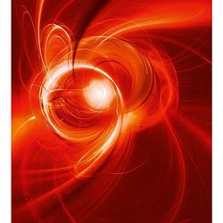 Foto van Dimex red abstract vlies fotobehang 225x250cm 3-banen