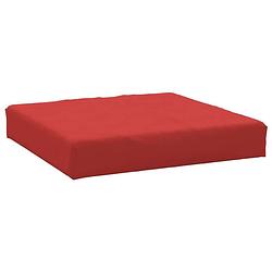 Foto van The living store palletkussen - oxford stof - 60 x 60 x 8 cm - rood