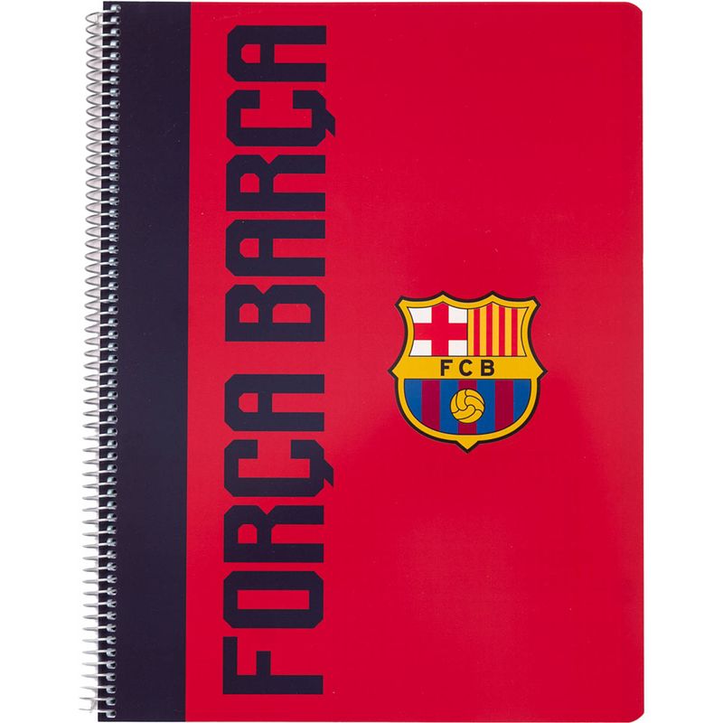 Foto van Fc barcelona schrijfblok geruit 5 mm a4 papier rood
