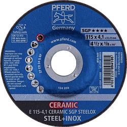 Foto van Pferd 62100115 e 115-4,1 ceramic sgp steelox afbraamschijf gebogen 115 mm 22.23 mm 10 stuk(s)