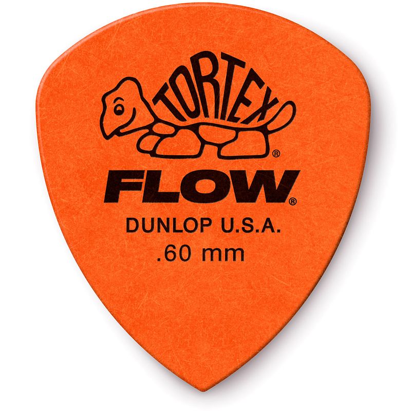 Foto van Dunlop 558p060 tortex flow standard 0.60 mm plectrum