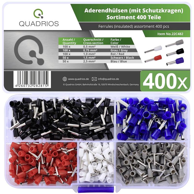 Foto van Quadrios 22c482 assortiment adereindhulzen deels geïsoleerd 400 stuk(s)