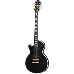 Foto van Epiphone matt heafy origins les paul custom lh ebony linkshandige elektrische gitaar met koffer