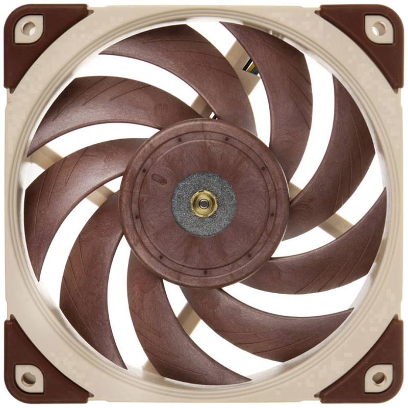 Foto van Noctua nf-a12x25 uln cpu-koellichaam met ventilator bruin, beige (b x h x d) 120 x 120 x 25 mm heatpipe, incl. warmtegeleidingspasta