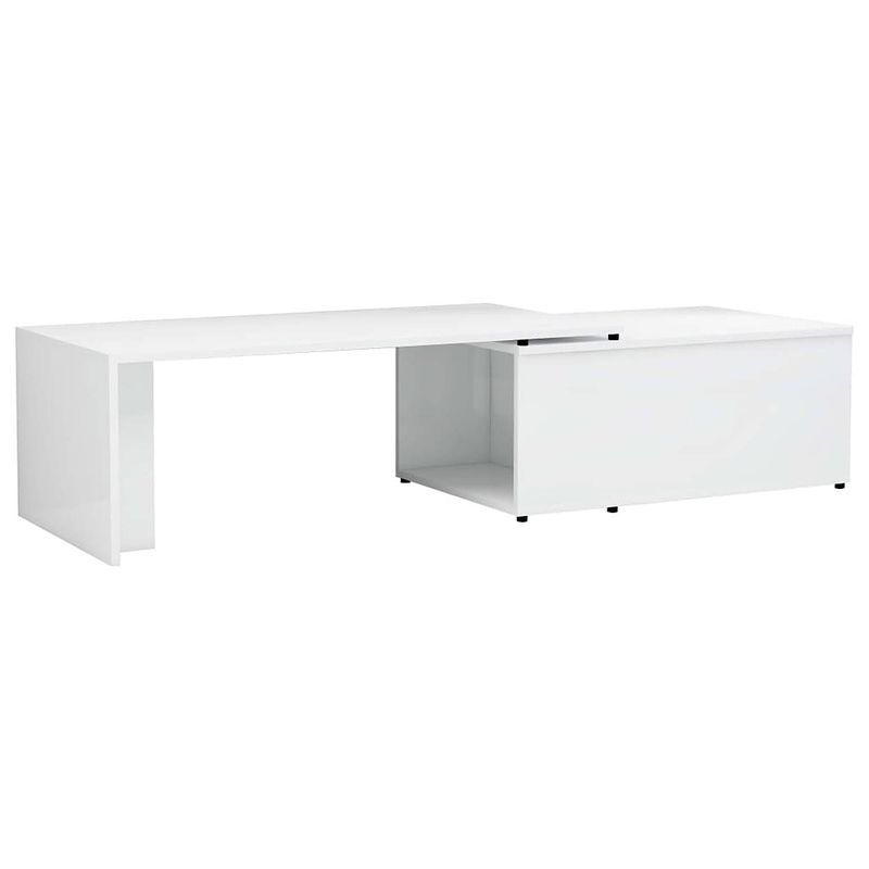 Foto van Vidaxl salontafel 150x50x35 cm spaanplaat hoogglans wit