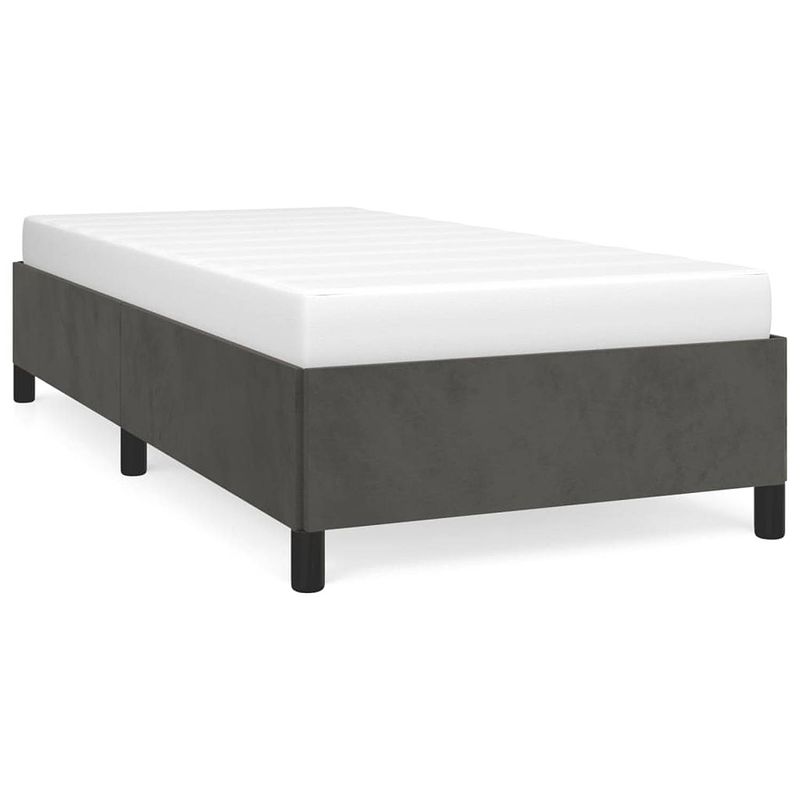 Foto van Vidaxl bedframe fluweel donkergrijs 100x200 cm