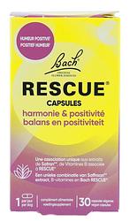 Foto van Bach rescue balans en posiviteit capsules