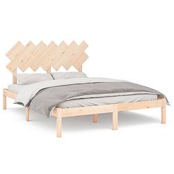 Foto van Vidaxl bedframe massief hout 150x200 cm 5ft king size