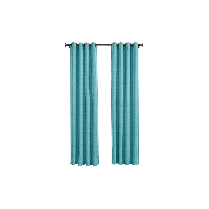 Foto van Geweven verduisterend gordijn-larson-mint turquoise-ringen- 300x250 cm