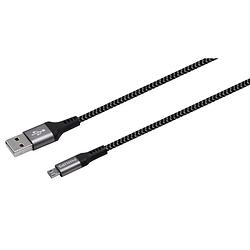 Foto van Philips usb kabel 2.0 - dlc5204u/00 - usb-a - micro usb - lengte: 1,2 meter - nylon - zwart