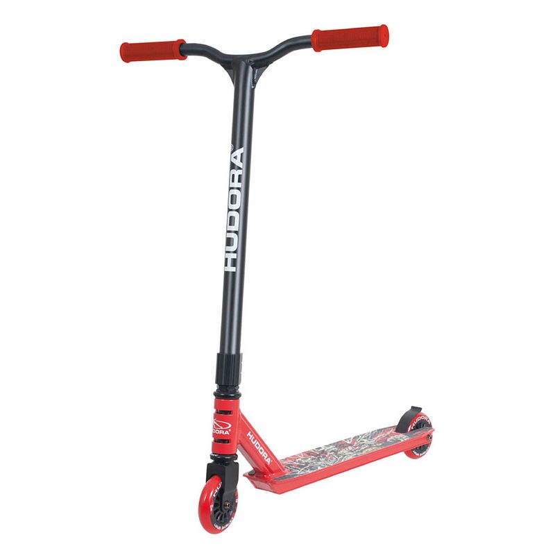 Foto van Hudora stunt scooter xq-13 - zwart/rood