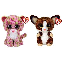 Foto van Ty - knuffel - beanie buddy - lainey leopard & bush baby galago