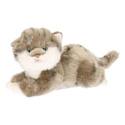 Foto van Pluche grijze kitten/poes knuffel 27 cm - knuffel huisdieren