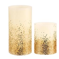 Foto van Pauleen led-kaarsen wax golden glitter - 2 stuks