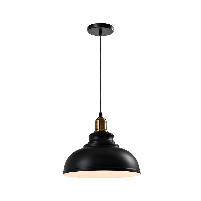 Foto van Quvio hanglamp rond zwart - quv5126l-black