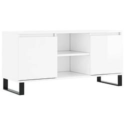 Foto van Vidaxl tv-meubel 104x35x50 cm bewerkt hout hoogglans wit