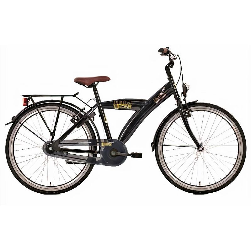 Foto van Bike fun jongensfiets urban 24 inch 39 cm jongens 3v terugtraprem barok zwart