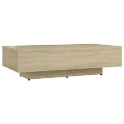 Foto van The living store banktafel bolton - salontafel - 115 x 60 x 31 cm - sonoma eiken