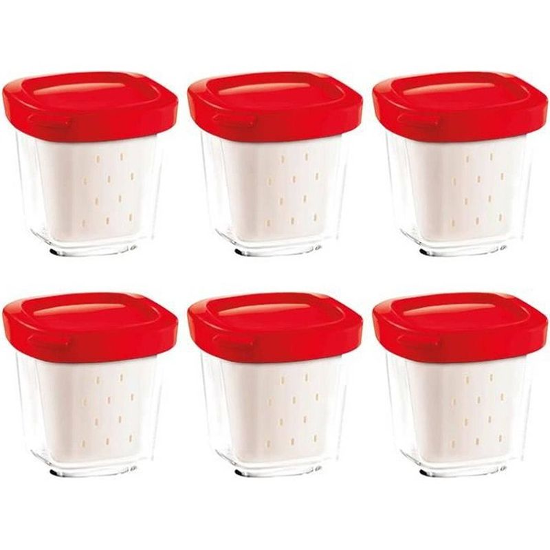 Foto van Seb 6 yoghurtpotten - multi delight yoghurtmakers - xf100501