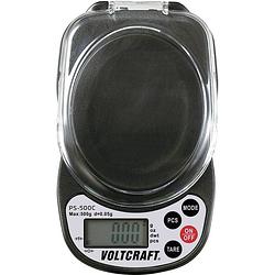 Foto van Voltcraft ps-500c zakweegschaal weegbereik (max.) 500 g resolutie 0.05 g werkt op batterijen zwart