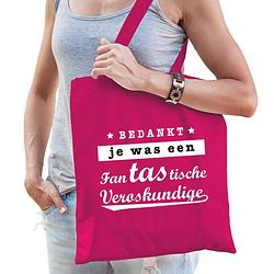 Foto van Fantastische verloskundige cadeau tas fuchsia roze voor dames - feest boodschappentassen