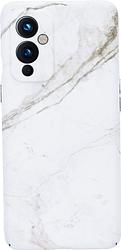 Foto van Bluebuilt white marble hard case oneplus 9 back cover